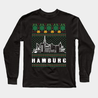 Hamburg Germany Ugly Christmas Long Sleeve T-Shirt